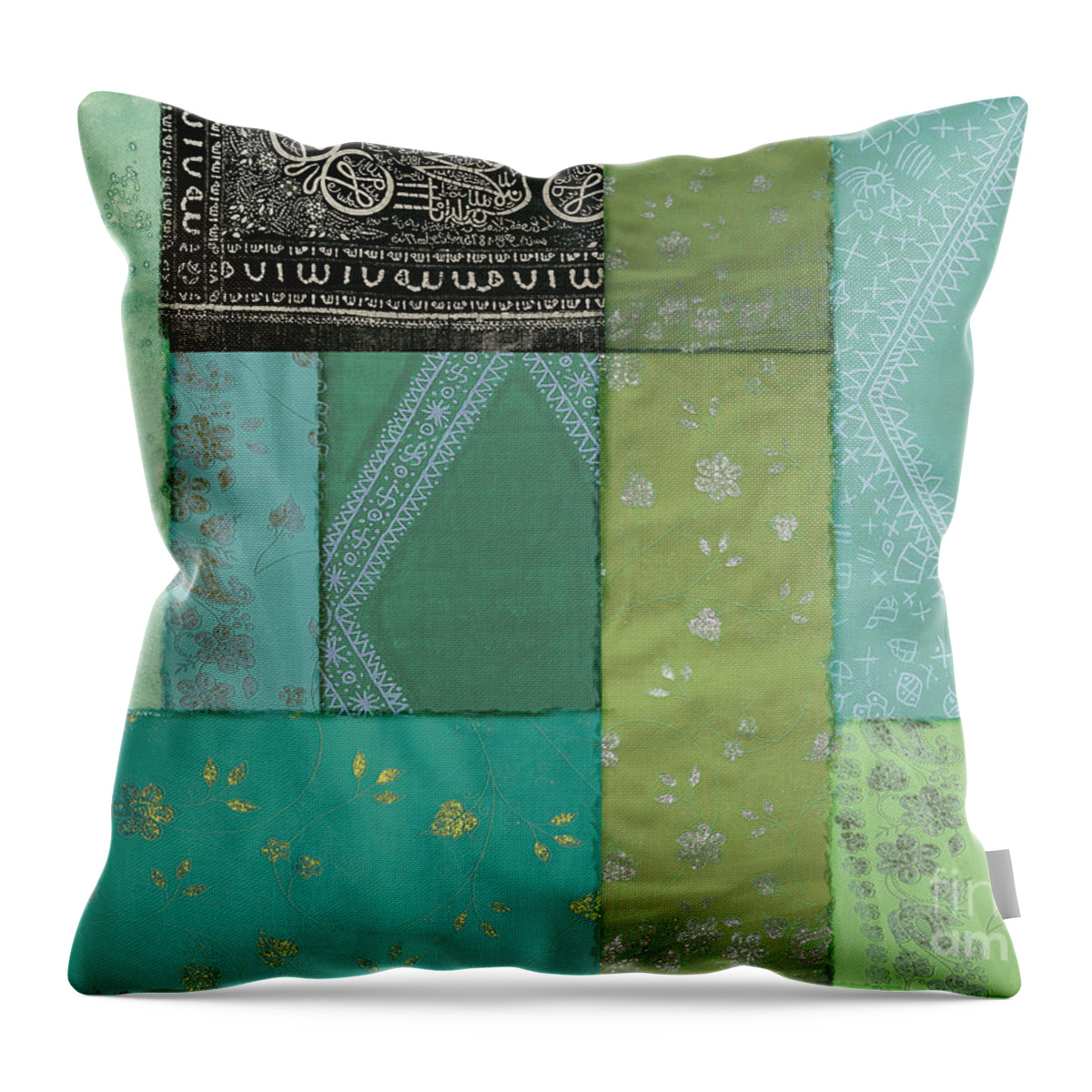 Batik Throw Pillow featuring the painting Batik Sky by Mindy Sommers