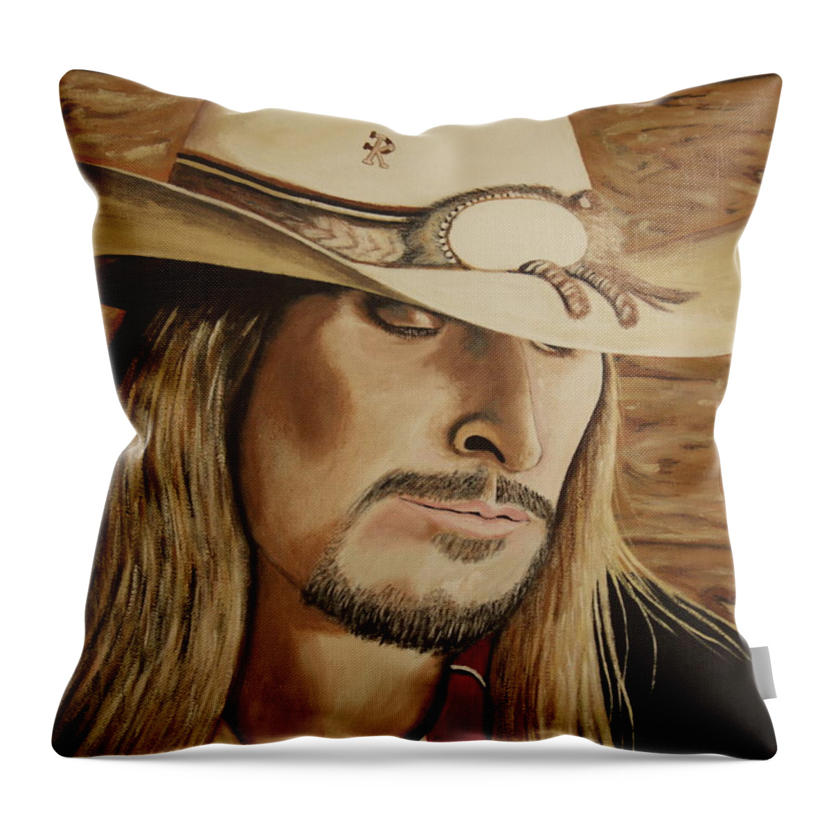 Rock And Roll Throw Pillow featuring the painting Bawitdaba by Dean Stephens