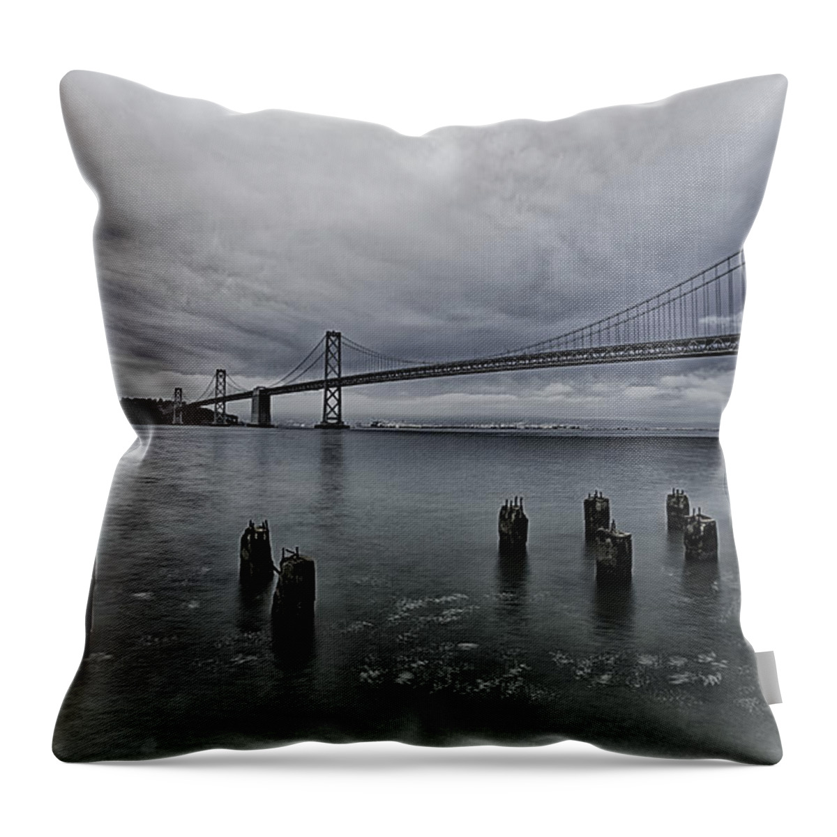 San Francisco Throw Pillow featuring the photograph Bay Bridge by Chris Cousins