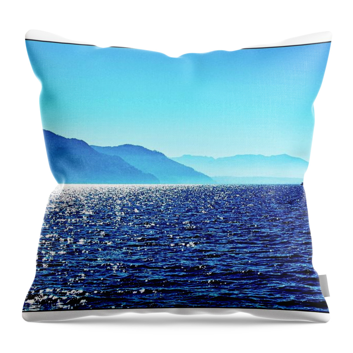Bellingham Bay Throw Pillow featuring the photograph Bay In Blue by Craig Perry-Ollila