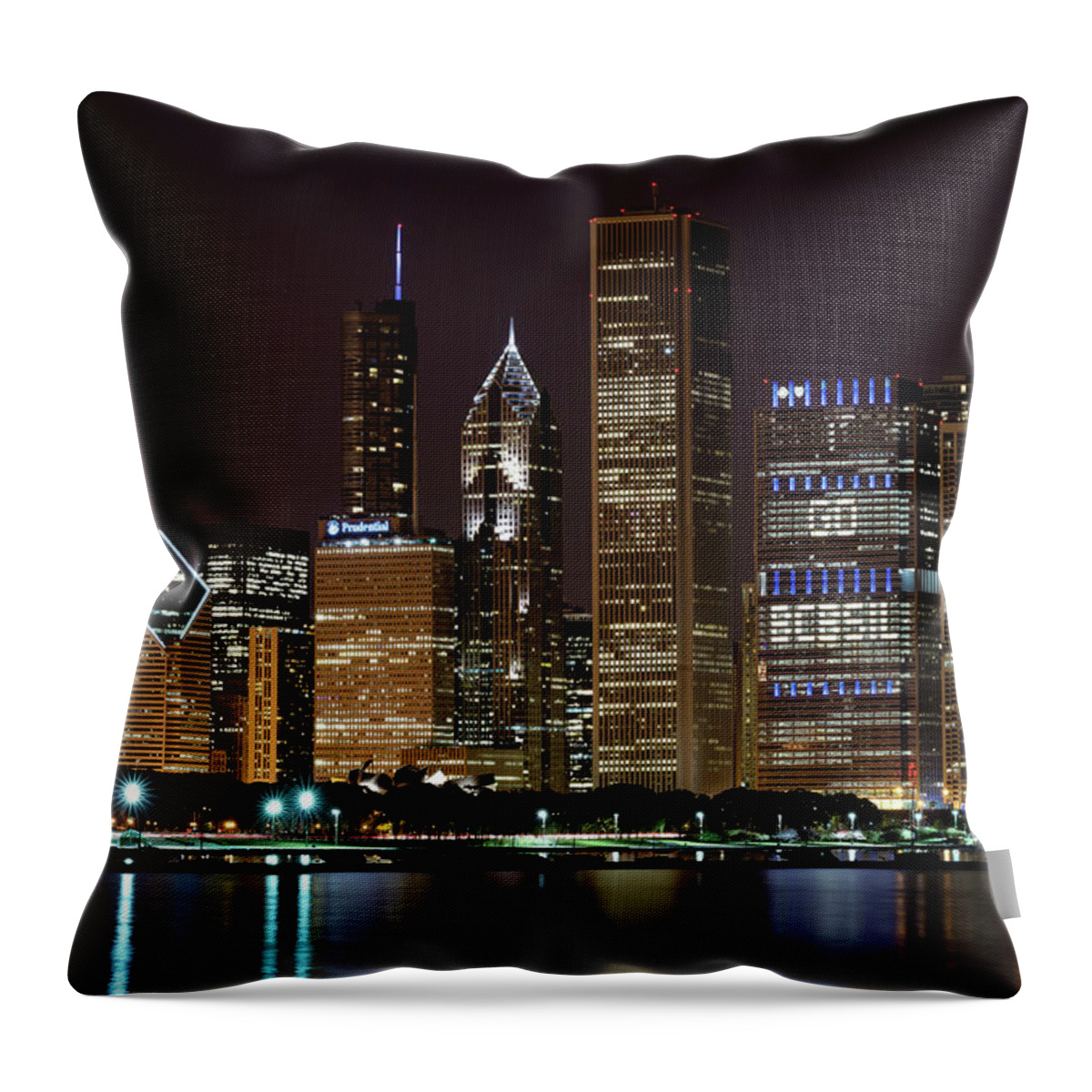 Chicago Throw Pillow featuring the photograph Bcbsil by Andrea Silies