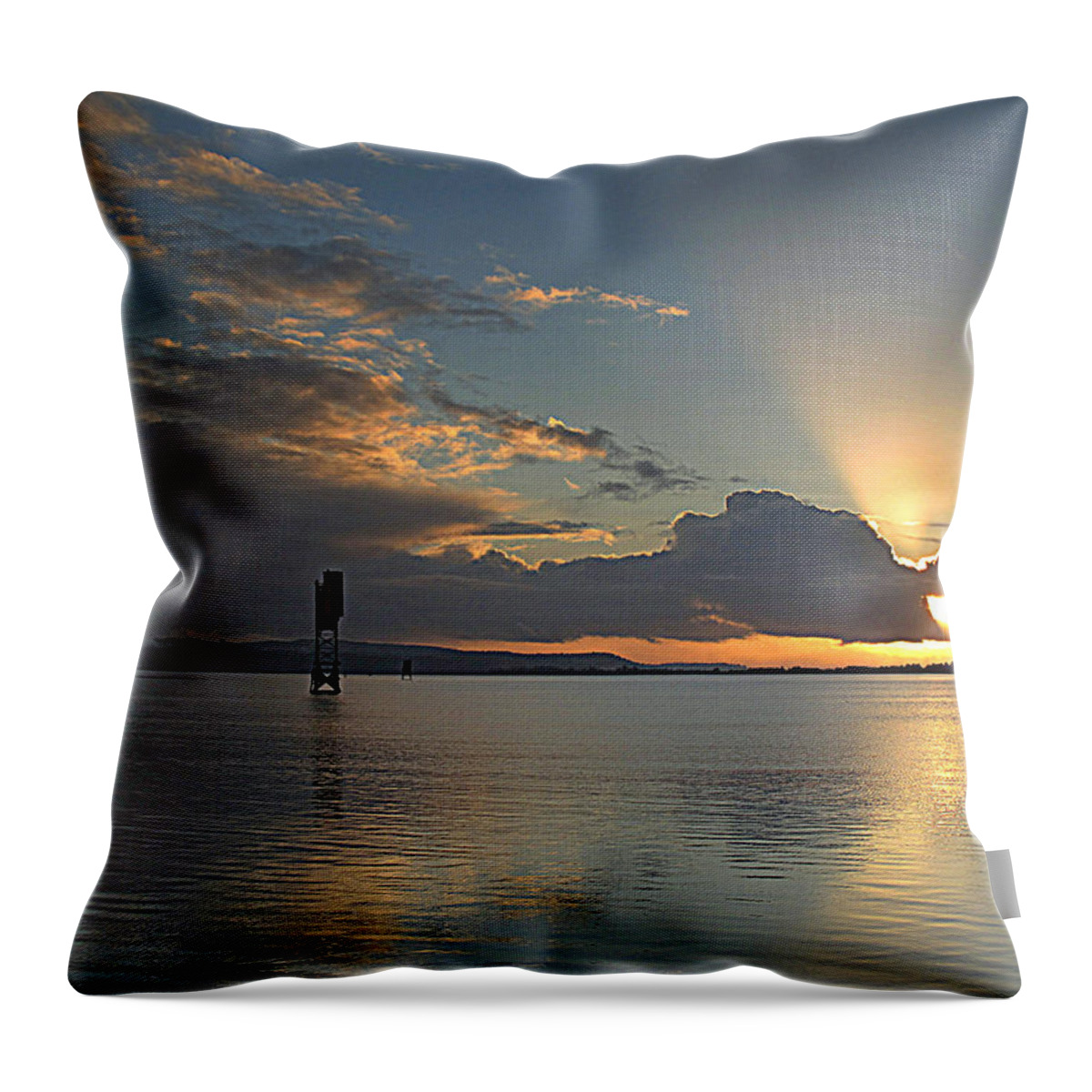 Beach Throw Pillow featuring the photograph Beach Beacon by Suzy Piatt