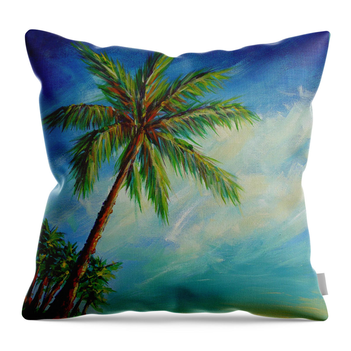 Beach Throw Pillow featuring the painting Beach Day by Hanako Hawaii