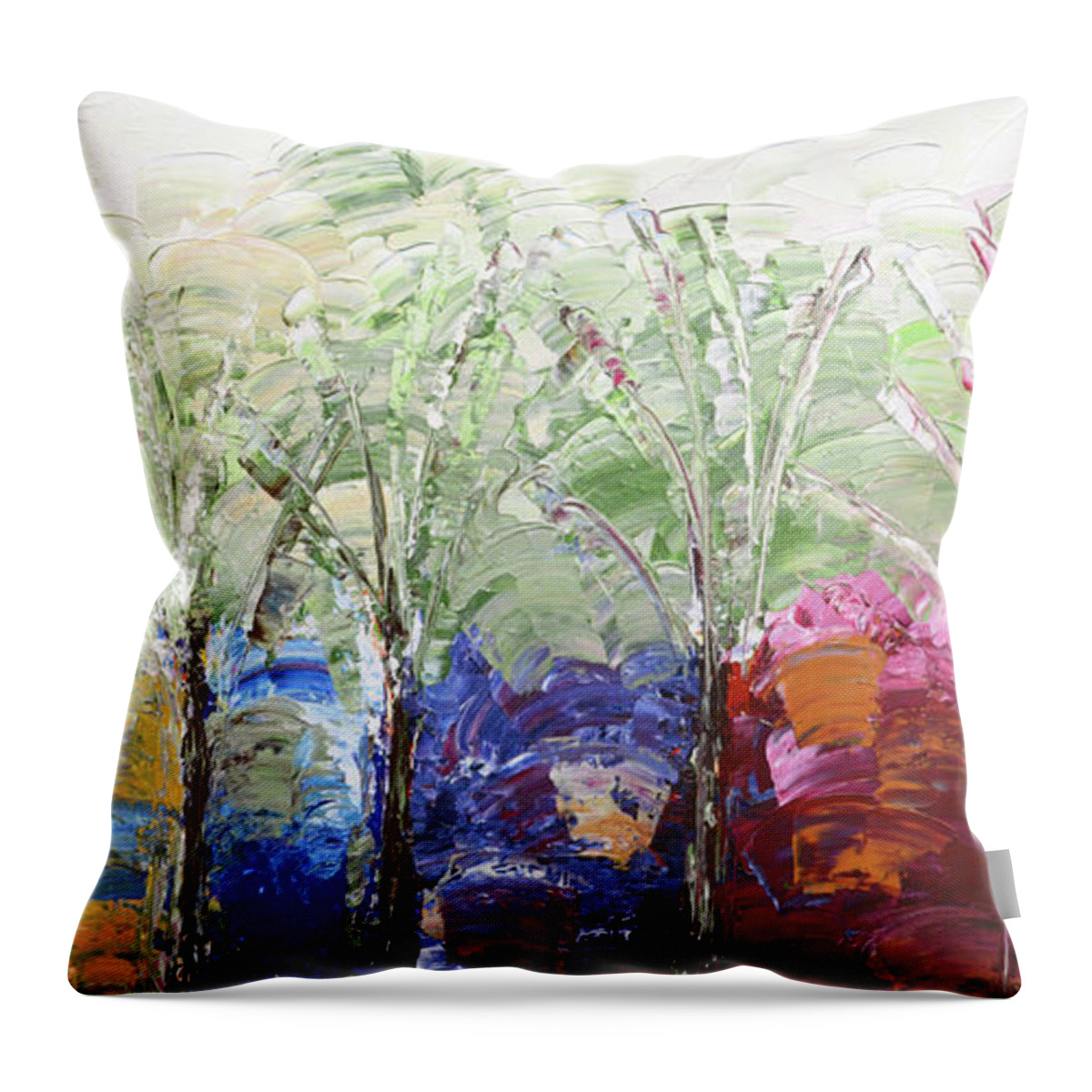 Beach Throw Pillow featuring the painting Beach Day by Linda Bailey