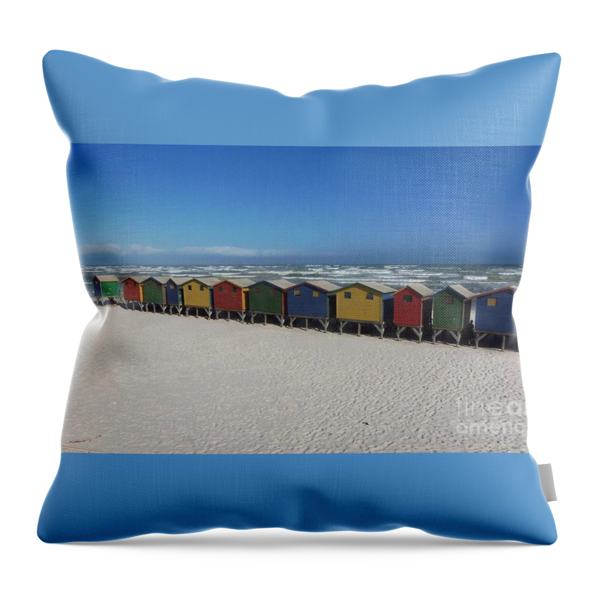 Beach Houses Throw Pillow featuring the photograph Beach Houses by Bev Conover