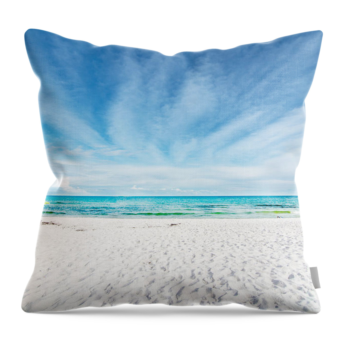 White Sand Throw Pillow featuring the photograph Beach by Metaphor Photo