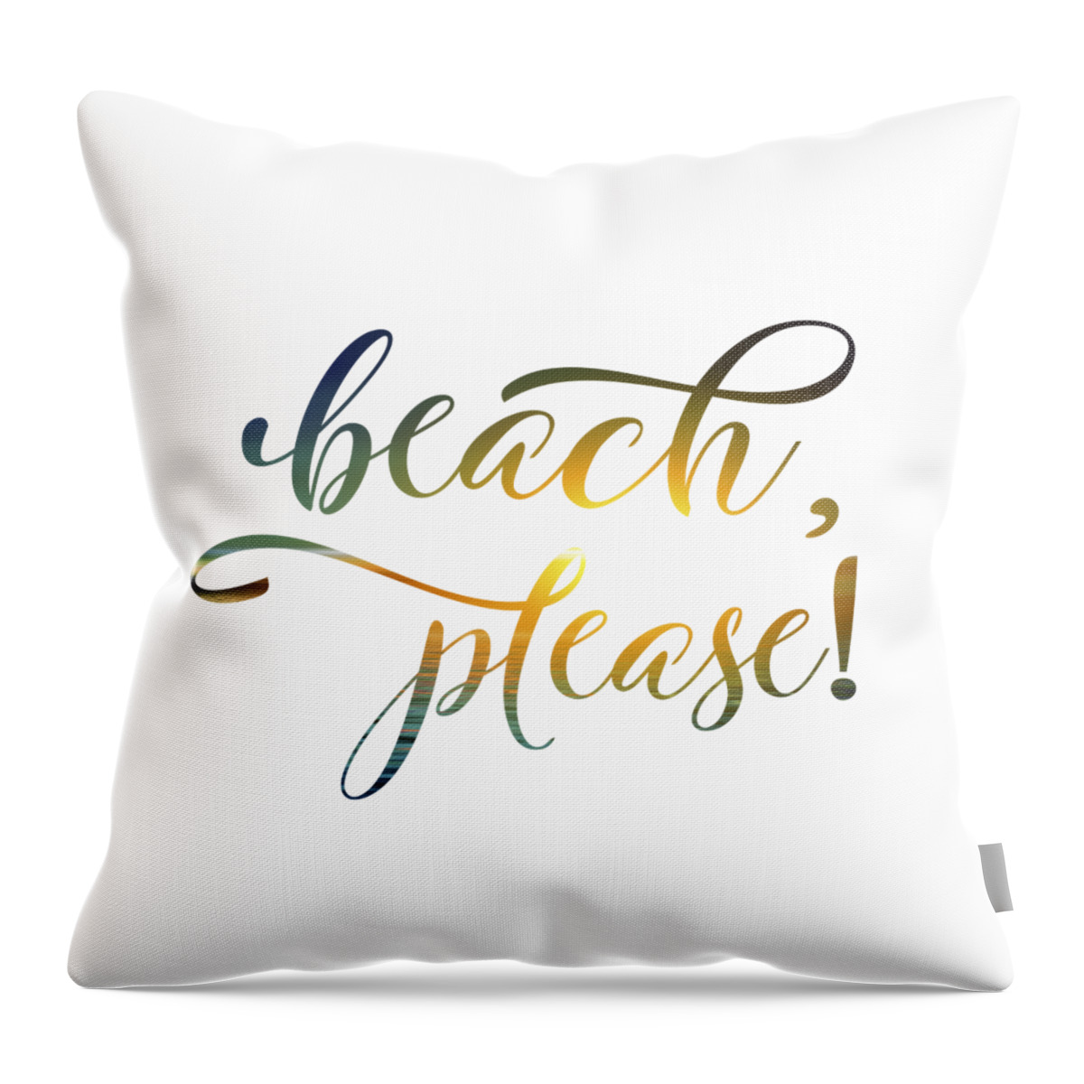 Beach Please Throw Pillow featuring the digital art Beach Please by Leah McPhail