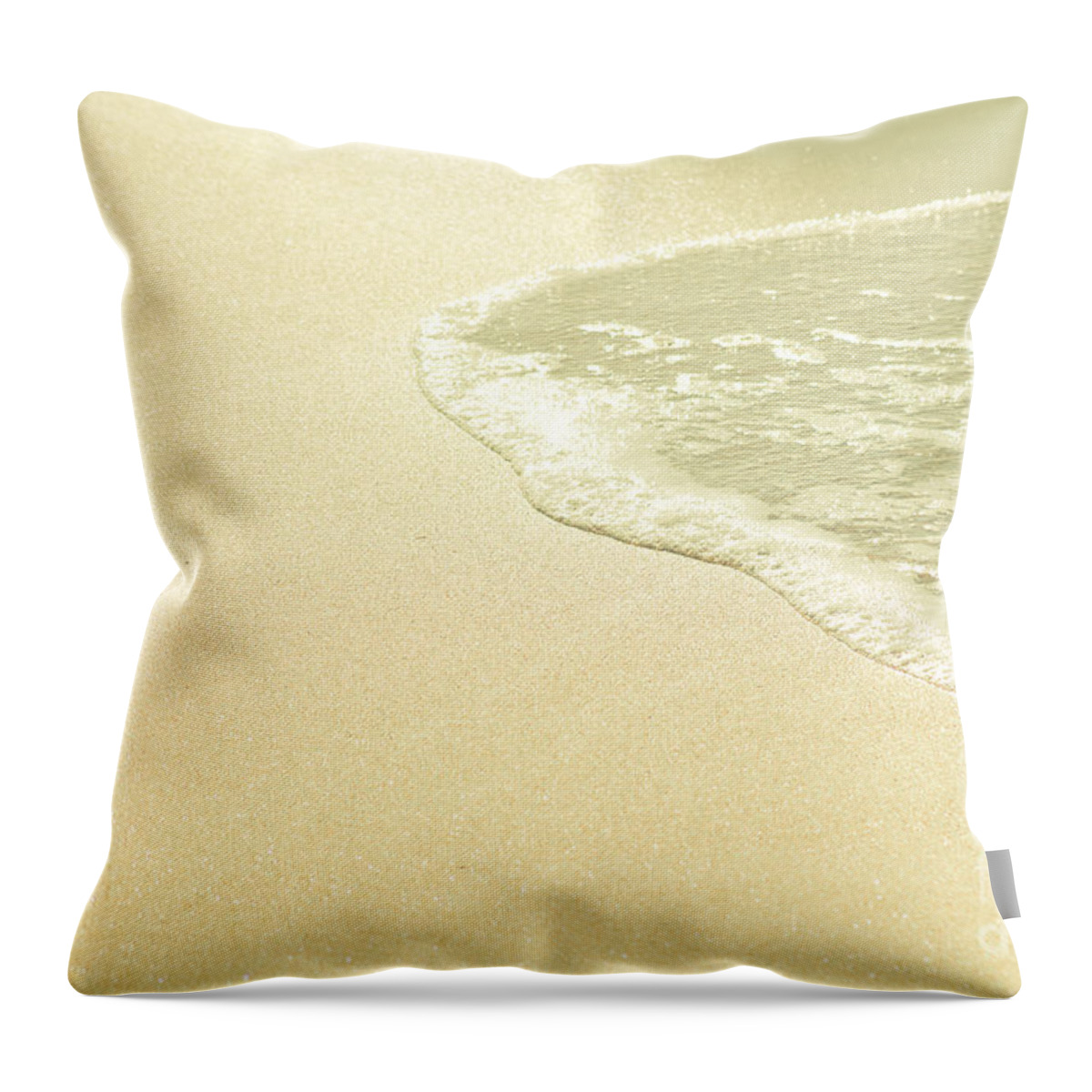 Beach Sparkling Golden Sand Throw Pillow featuring the photograph Beach Sparkling Golden Sand by Sharon Mau