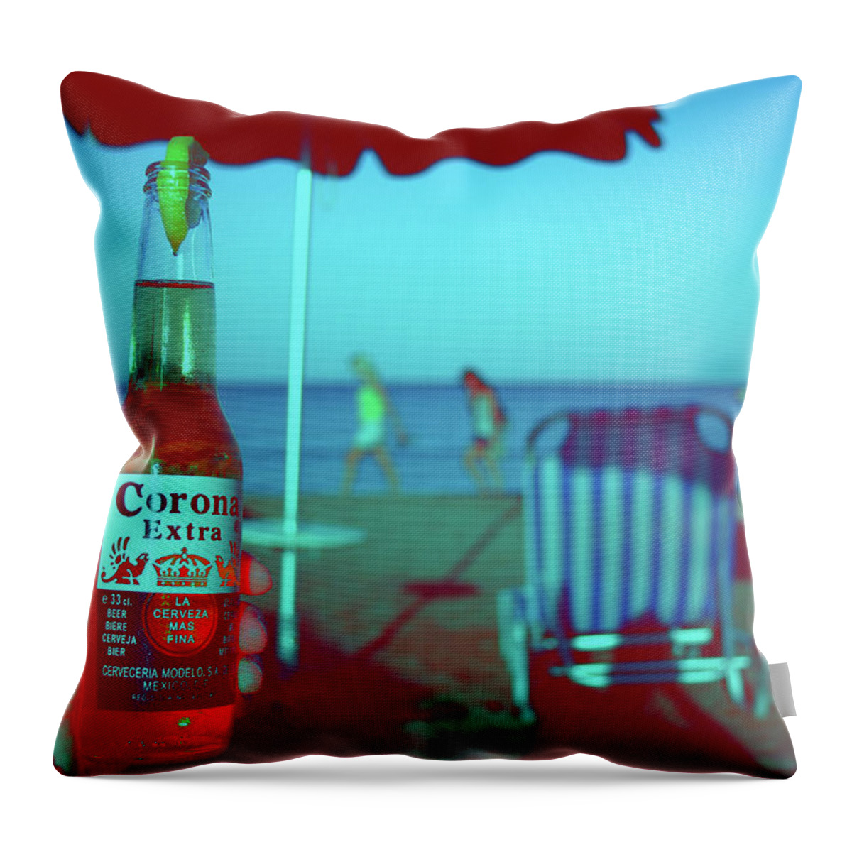 Beach Throw Pillow featuring the photograph Beach Time by La Dolce Vita