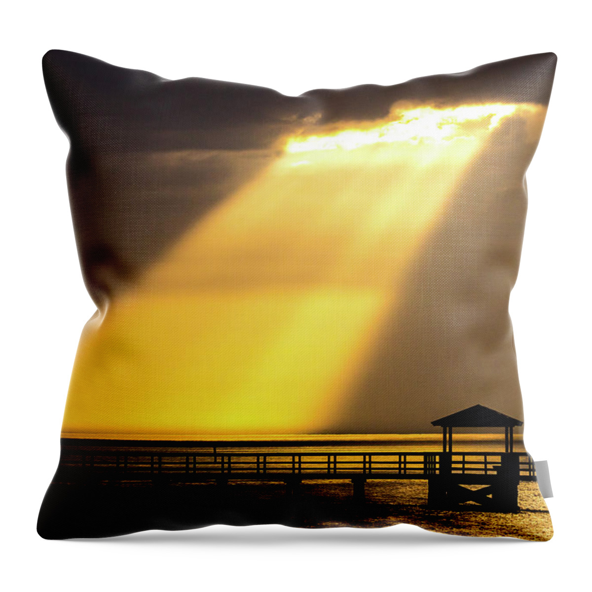 Sunbeam Throw Pillow featuring the photograph Beam Me Up Scotty by JASawyer Imaging