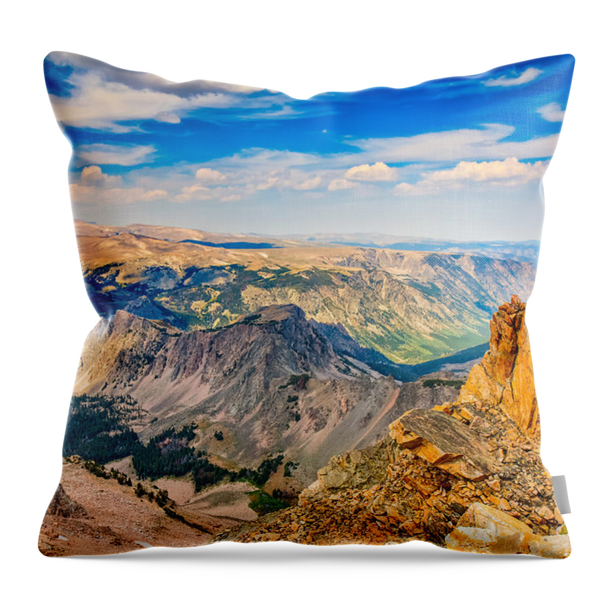Adventure Throw Pillow featuring the photograph Beartooth Highway Scenic View by John M Bailey
