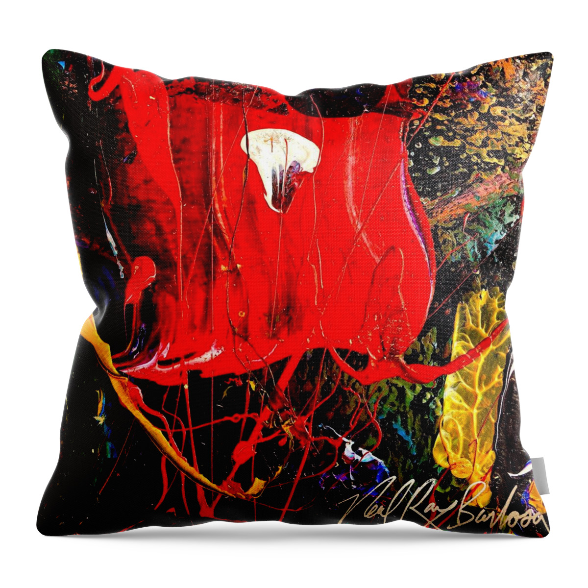 Abstract Throw Pillow featuring the painting Beautiful Day by Neal Barbosa