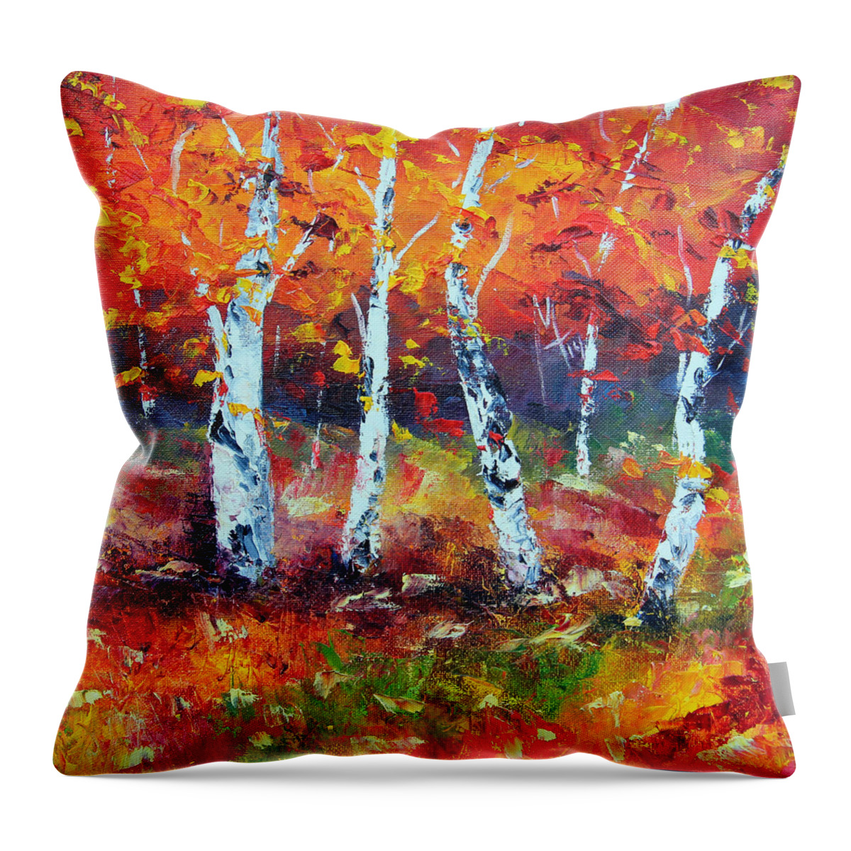 Autumn Throw Pillow featuring the painting Beautiful Demise by Meaghan Troup