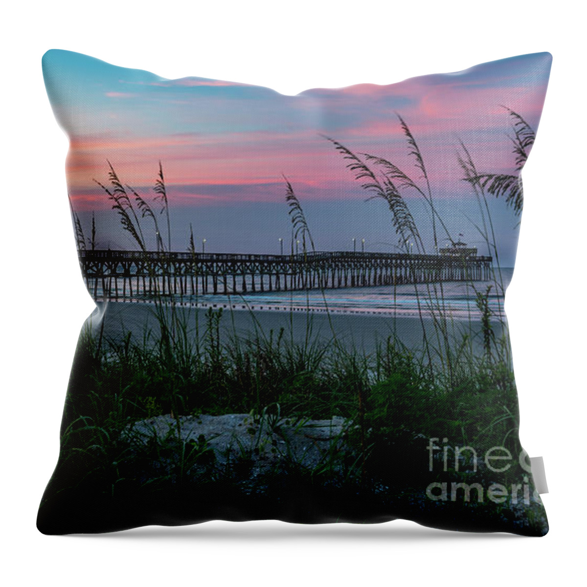 Cherry Grove Throw Pillow featuring the photograph Beautiful Morning by David Smith