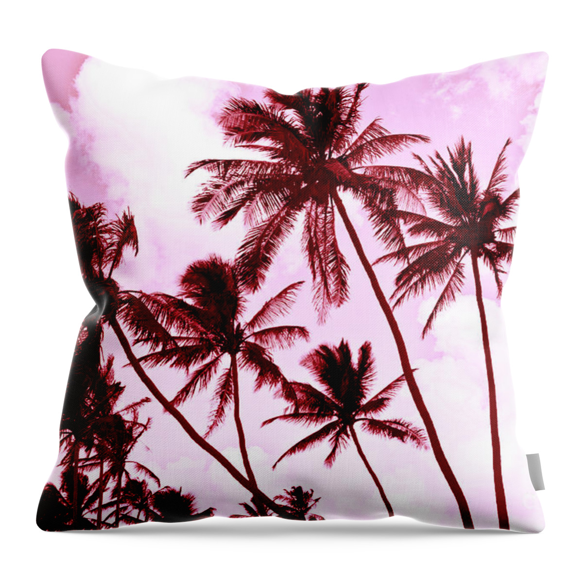 Hawaii Throw Pillow featuring the photograph Beautiful Palms of Maui 13 by Micah May