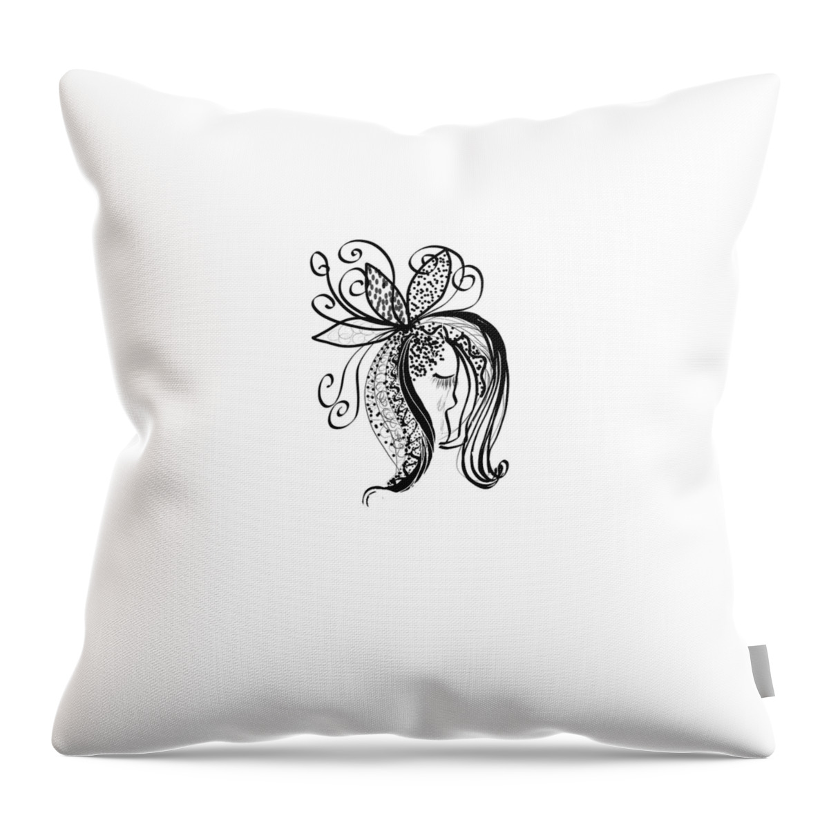 Woman Throw Pillow featuring the digital art Beauty in tears by Faashie Sha