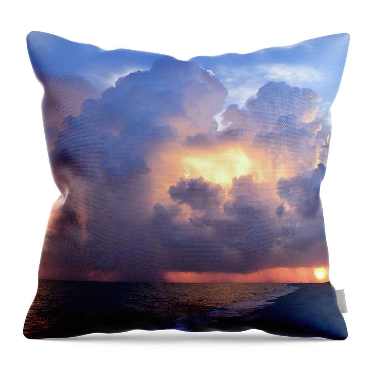 Sunset Throw Pillow featuring the photograph Beauty in the Darkest Skies II by Melanie Moraga