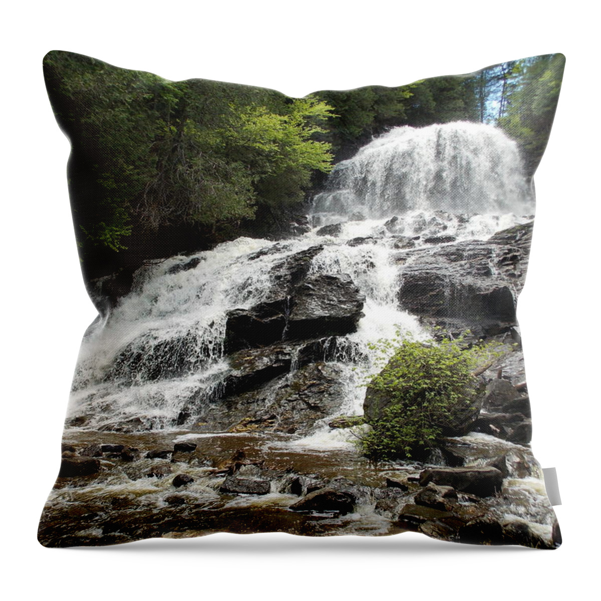Beaver Brook Falls Throw Pillow featuring the photograph Beaver Brook Falls by Catherine Gagne