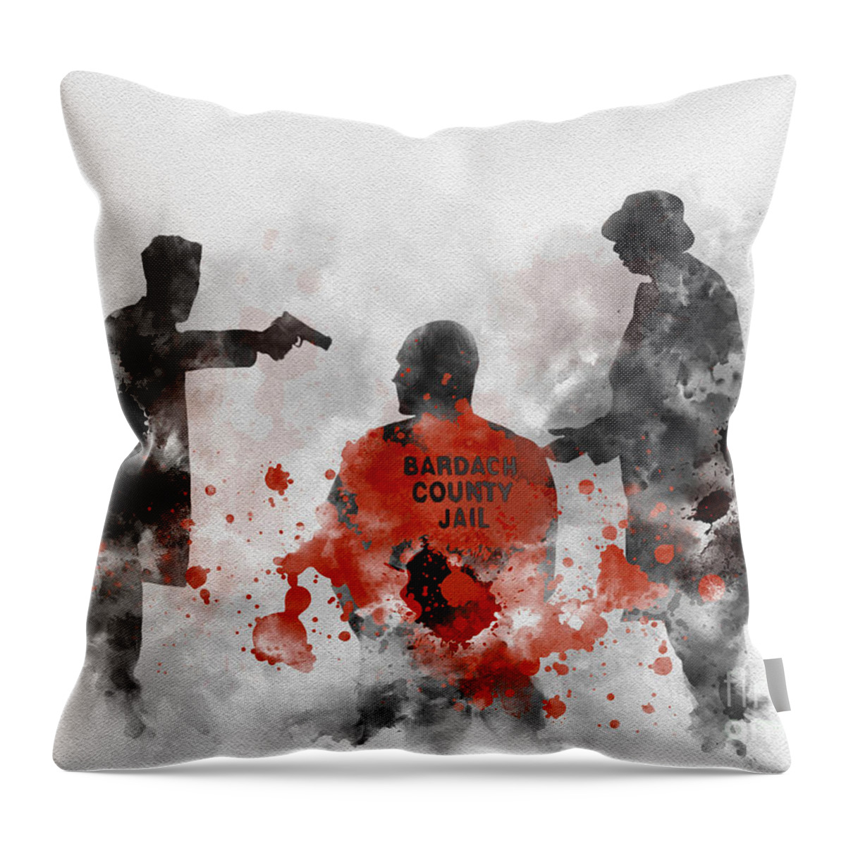 Seven Throw Pillow featuring the mixed media Become Wrath by My Inspiration