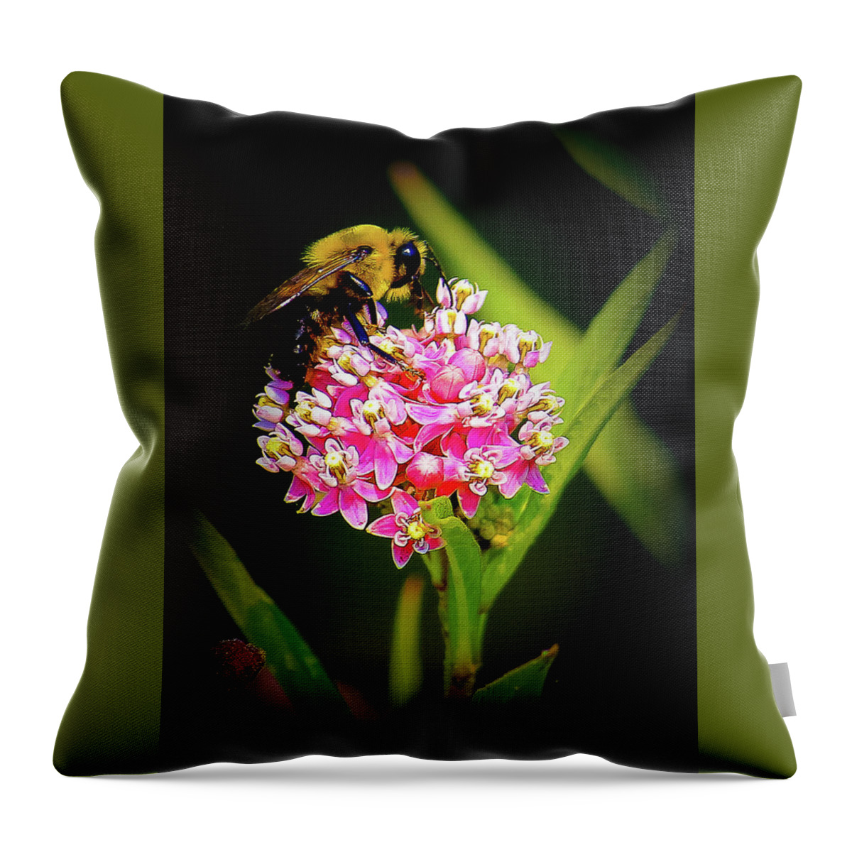 Bee Throw Pillow featuring the photograph Bee by Tony HUTSON