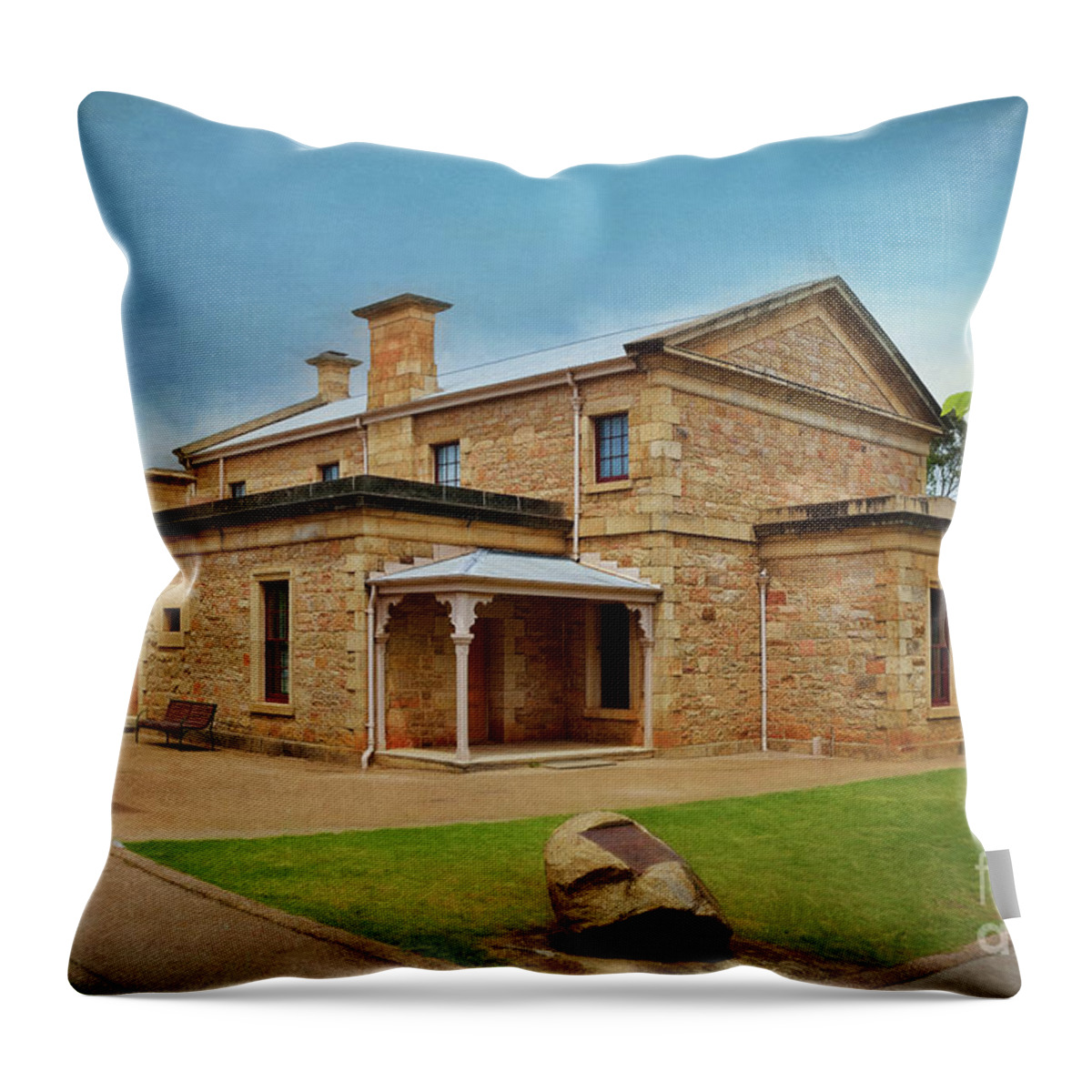 Beechworth Throw Pillow featuring the photograph Beechworth Courthouse by Stuart Row