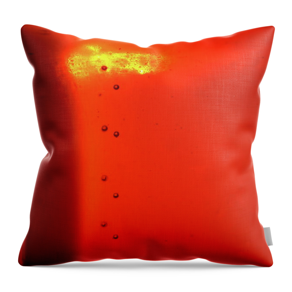 Beer Glass Bubbles Throw Pillow featuring the photograph Beer by Ian Sanders