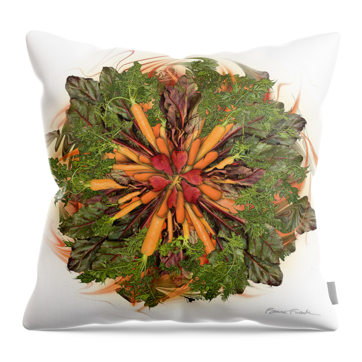 Food Throw Pillow featuring the photograph Beets and Carrots by Bruce Frank