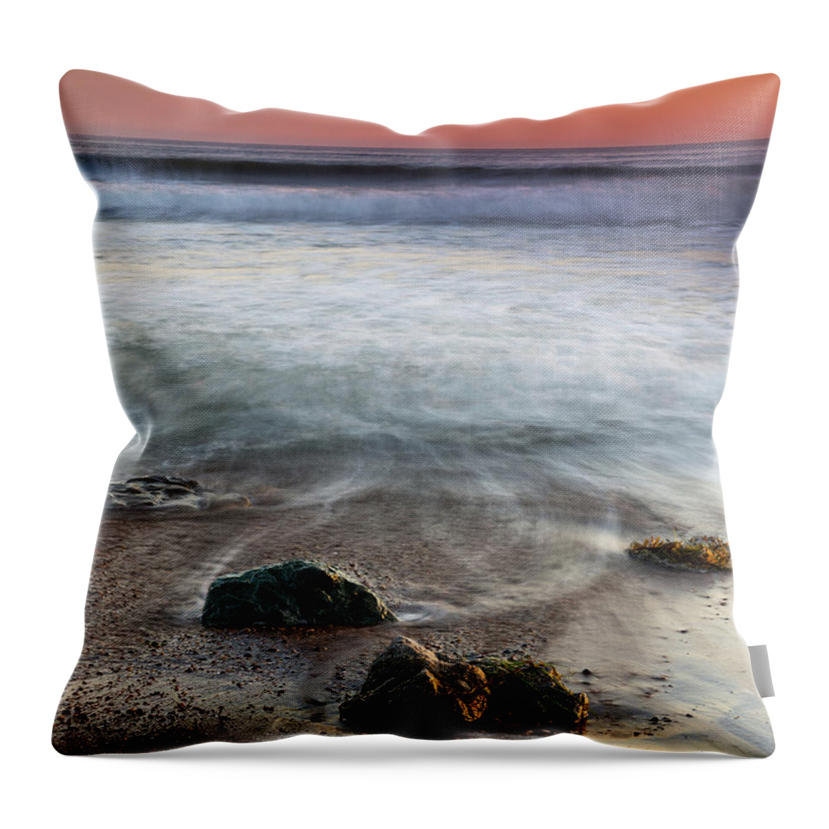 Shell Beach Throw Pillow featuring the photograph Before Sunset at Shell Beach by Mimi Ditchie