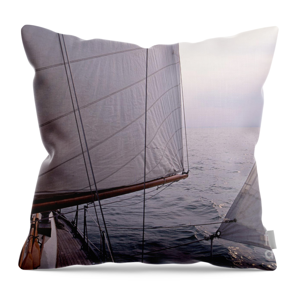 Sail Throw Pillow featuring the photograph Before the Wind by John Harmon