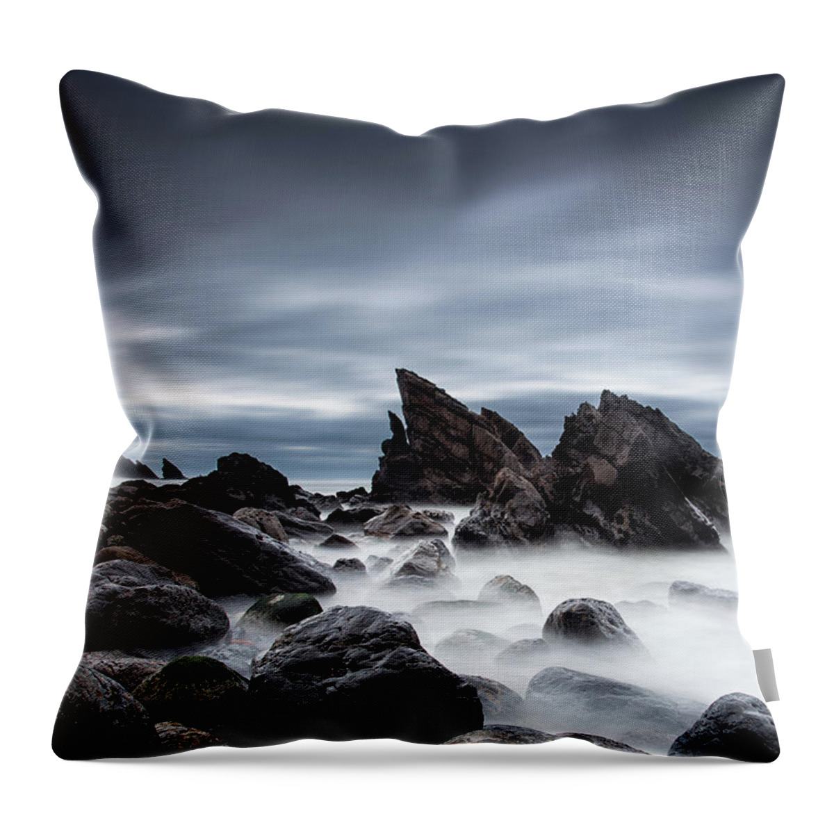 Beach Throw Pillow featuring the photograph Before time by Jorge Maia