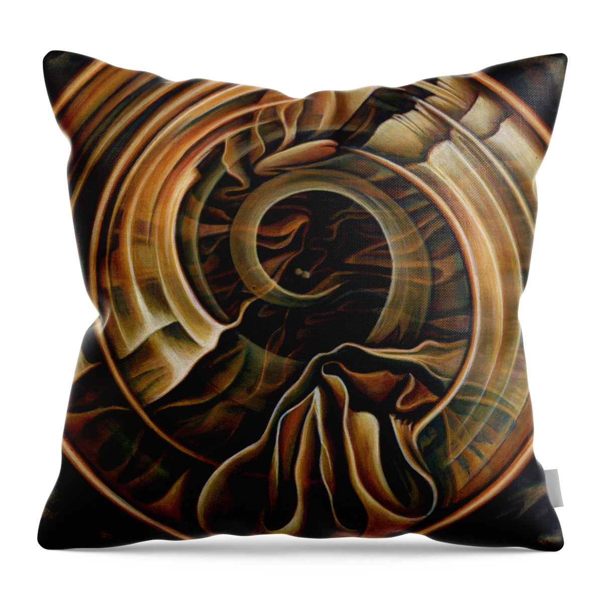 Spiritual Throw Pillow featuring the painting Begging Bowl by Nad Wolinska