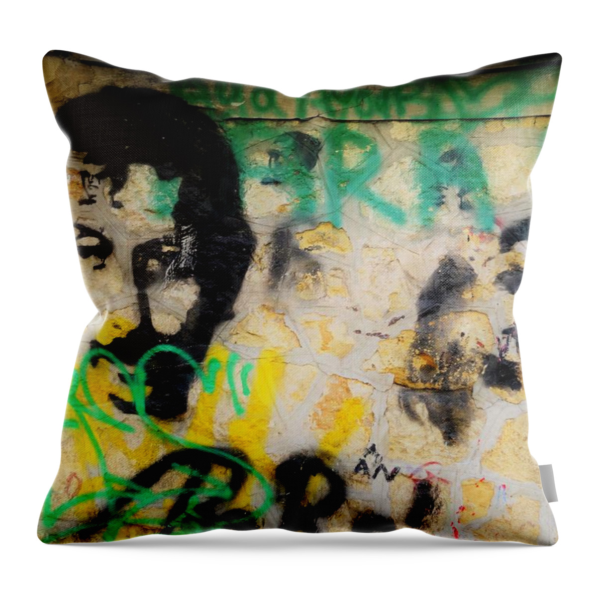 Beirut Throw Pillow featuring the photograph Beirut Wall Love by Funkpix Photo Hunter
