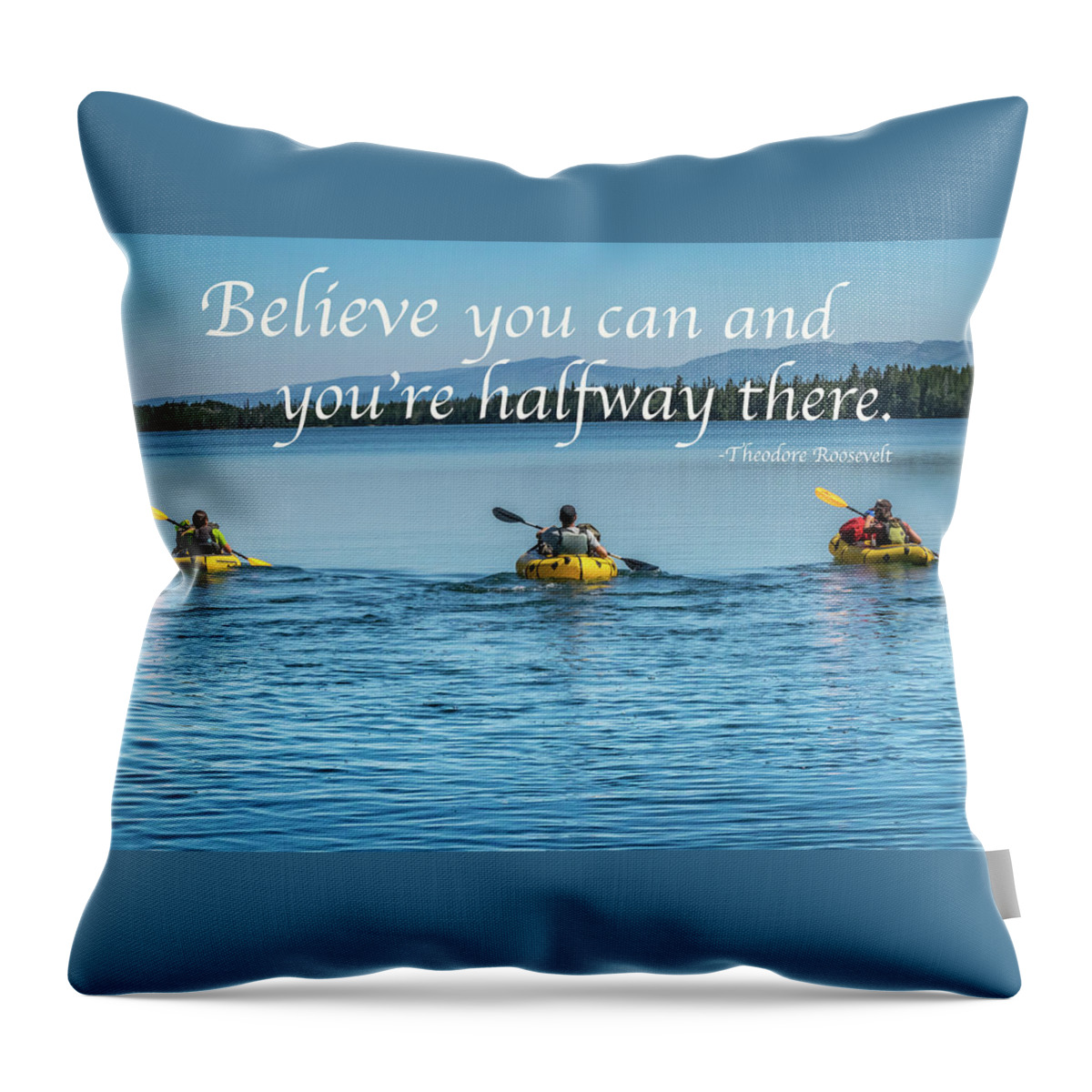 Inspirational Quotes Throw Pillow featuring the photograph Believe by Aaron Geraud