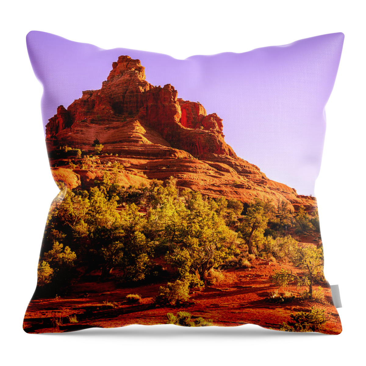 America Throw Pillow featuring the photograph Bell Rock in Sedona by Alexey Stiop