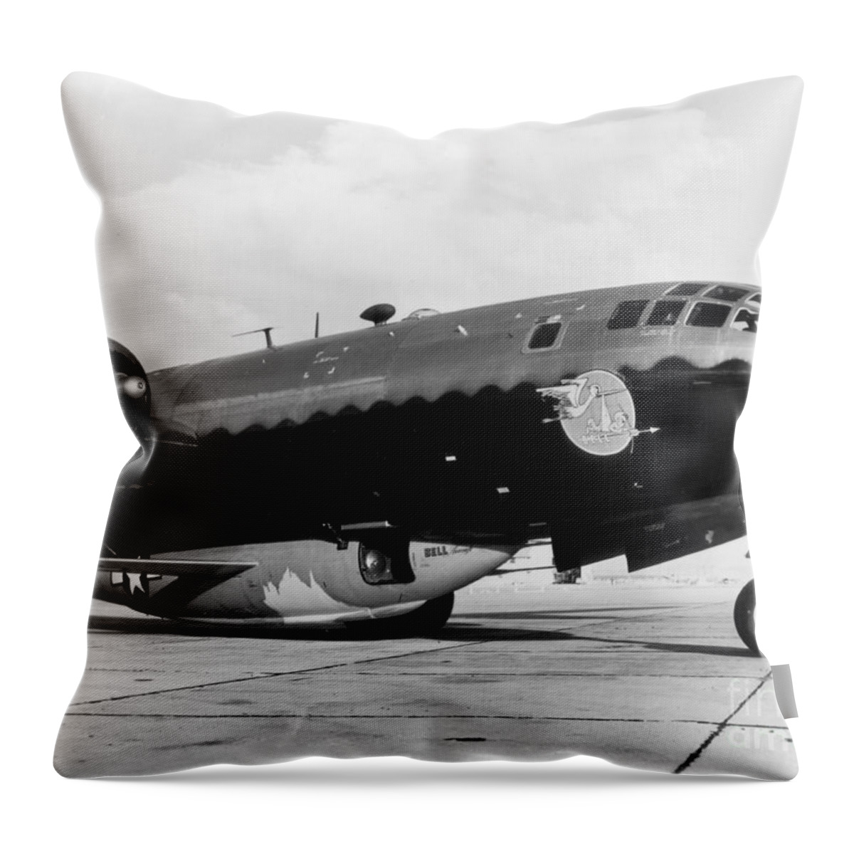 Science Throw Pillow featuring the photograph Bell X-1 Resting In Belly Of B-29, 1947 by Science Source
