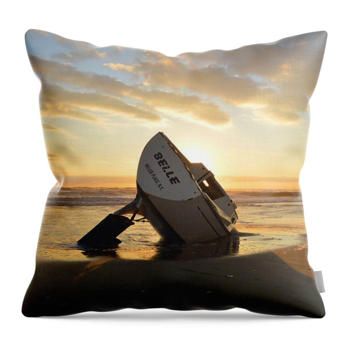 Obx Sunrise Throw Pillow featuring the photograph Belle at Sunrise by Barbara Ann Bell