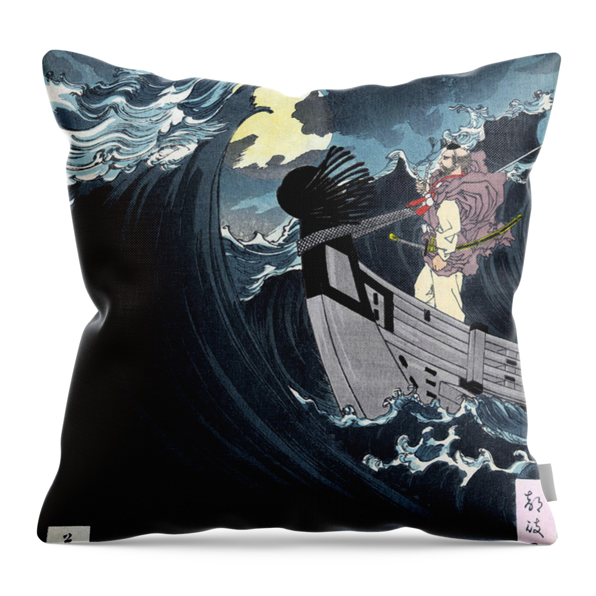 Religion Throw Pillow featuring the photograph Benkei, Japanese Warrior Monk, 12th by Science Source