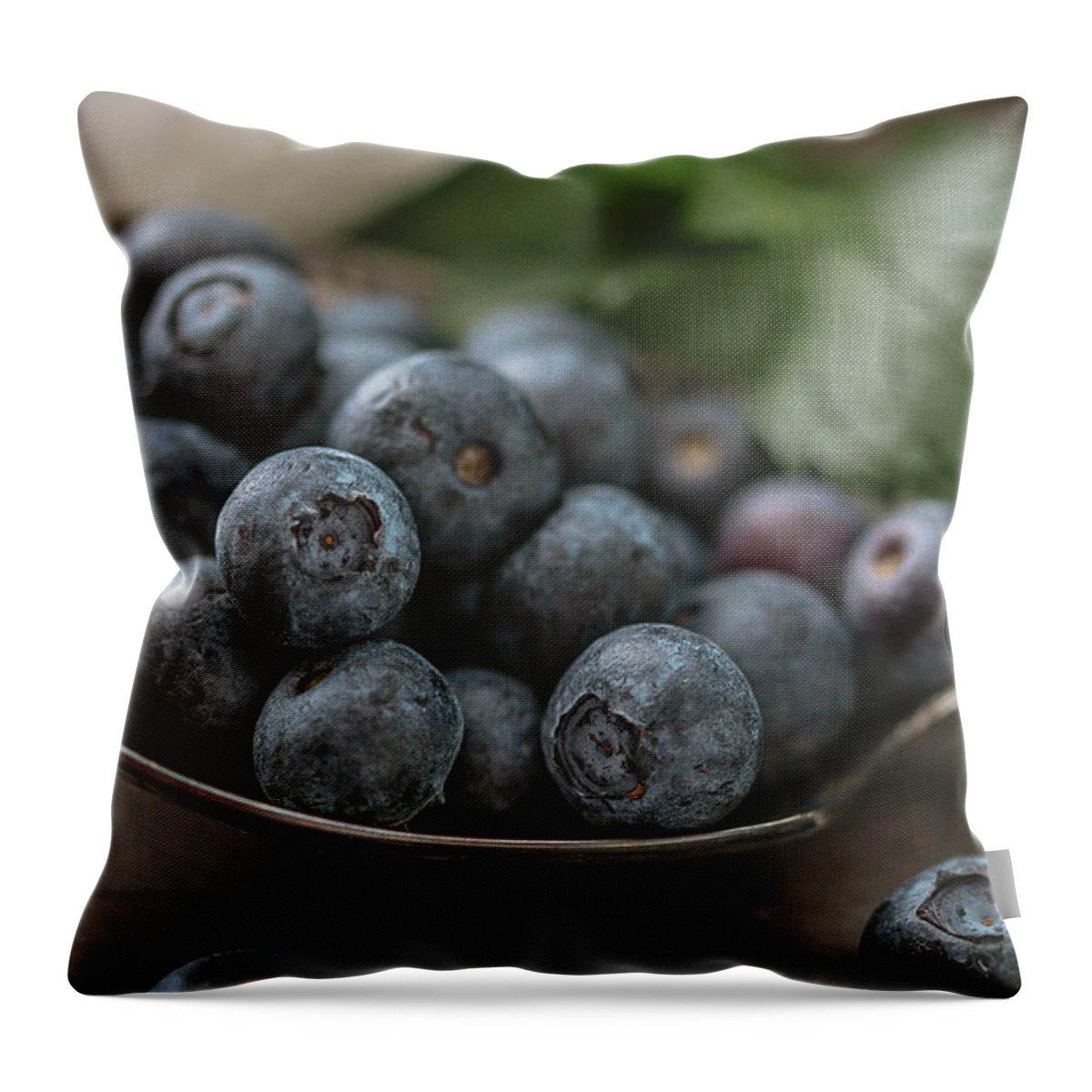 Fruit Throw Pillow featuring the photograph Berries by the Spoonful by Teresa Wilson