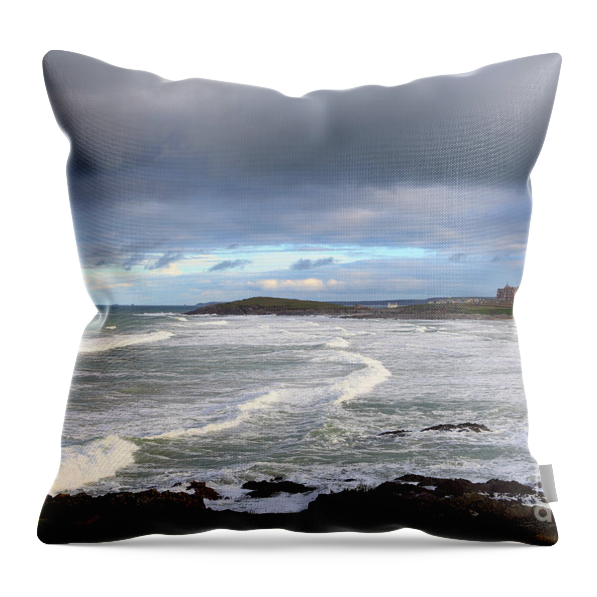 Storm Throw Pillow featuring the photograph Between Cornish Storms 1 by Nicholas Burningham