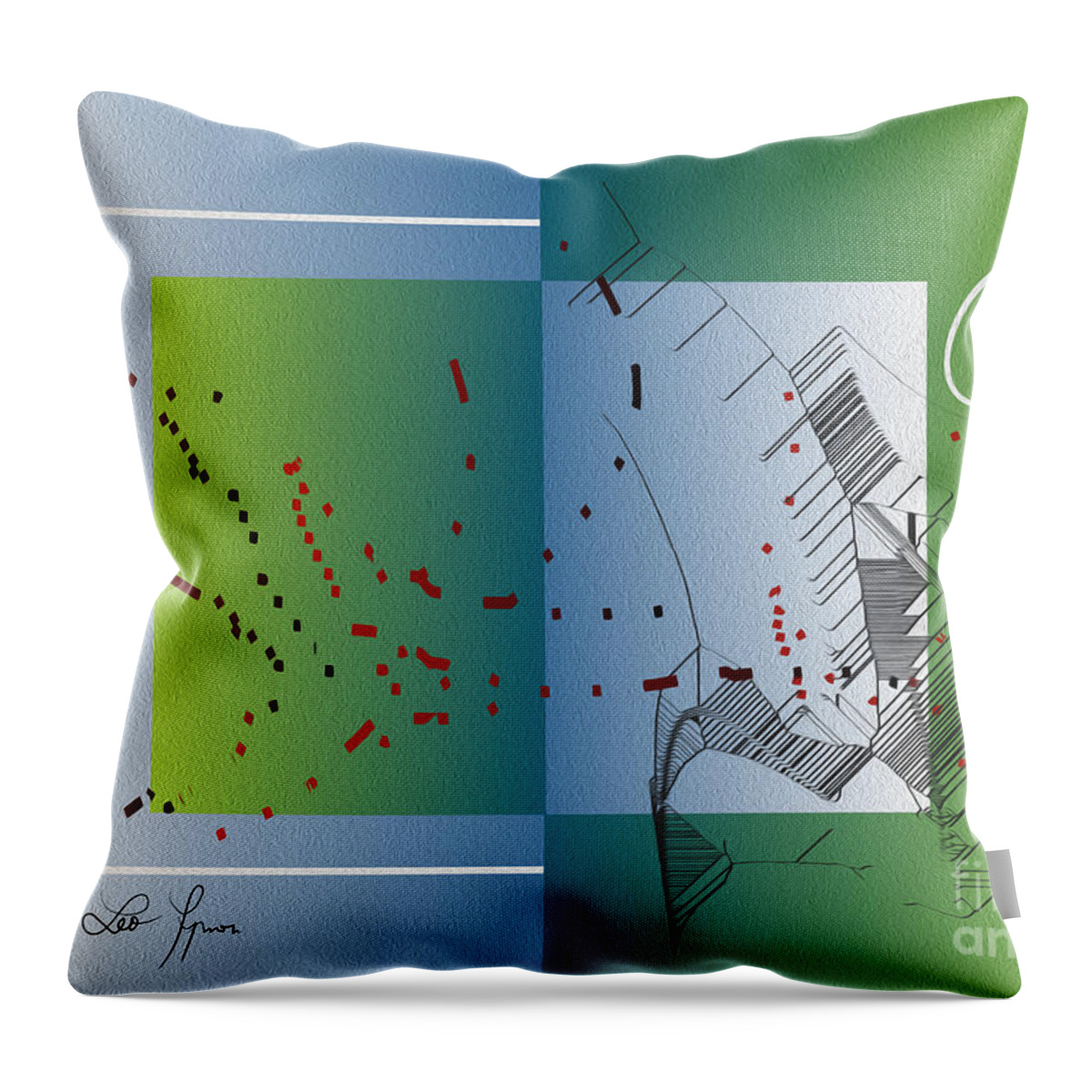 Me Throw Pillow featuring the digital art Between Heaven And Me by Leo Symon
