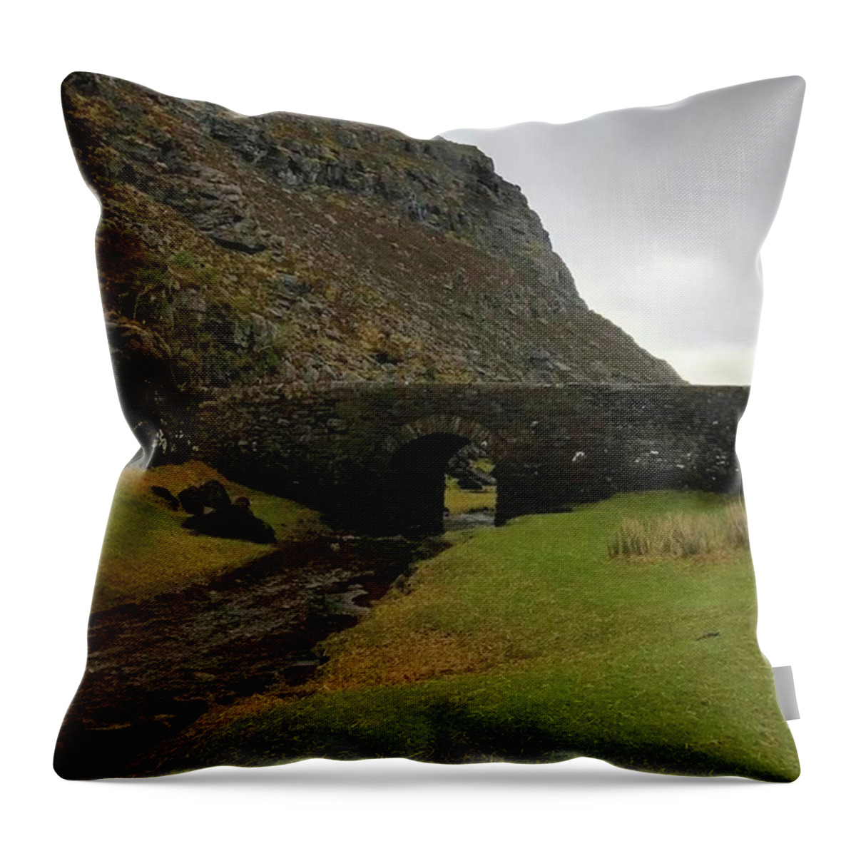  Throw Pillow featuring the photograph Between The First Two Lakes Is An Old by Katie Cupcakes