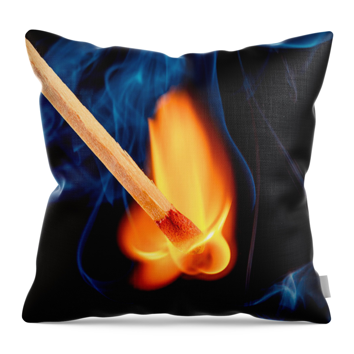 Flame Throw Pillow featuring the photograph Beyond The Flame by TC Morgan