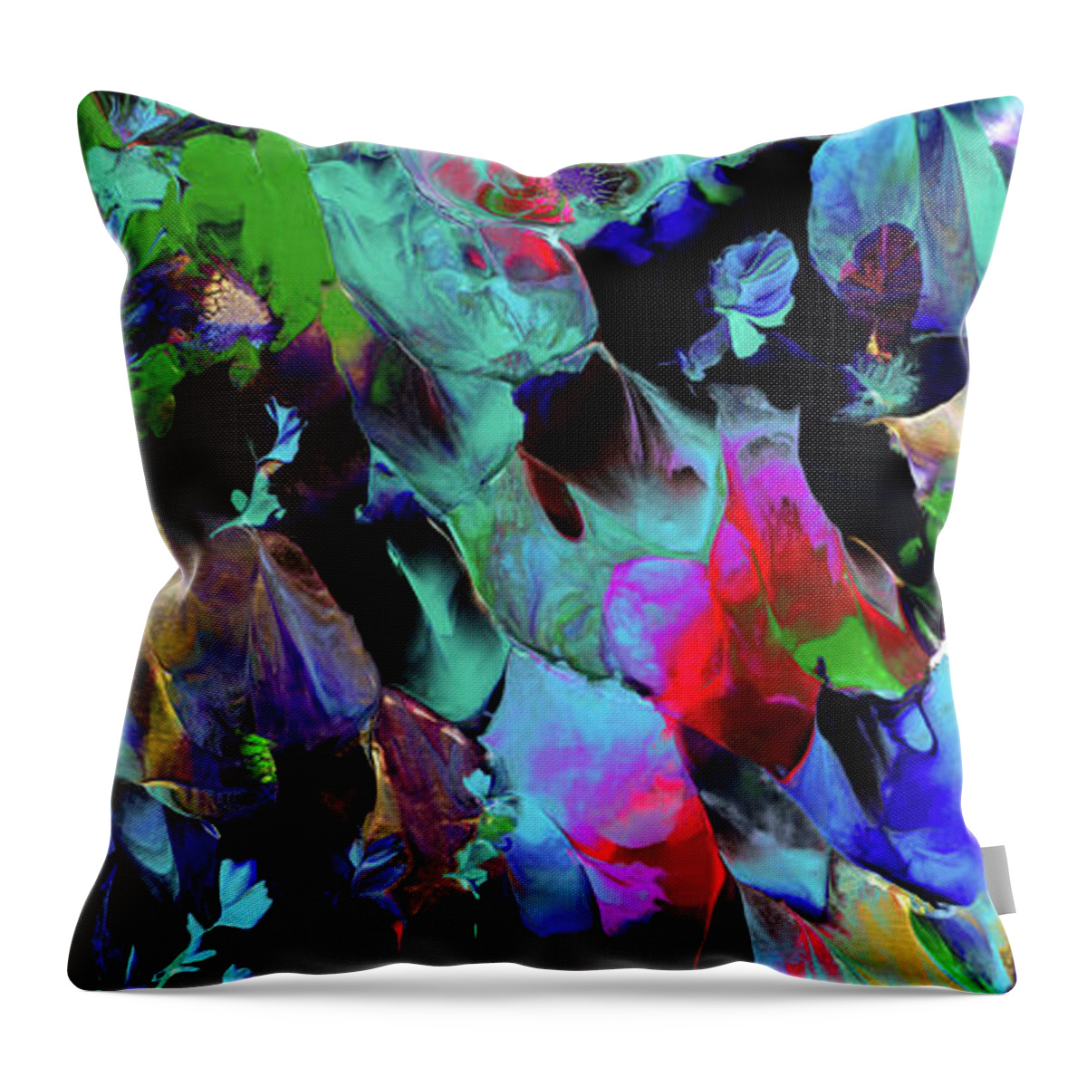 Outer Space Throw Pillow featuring the painting Beyond the Webbed Galaxy by Nan Bilden