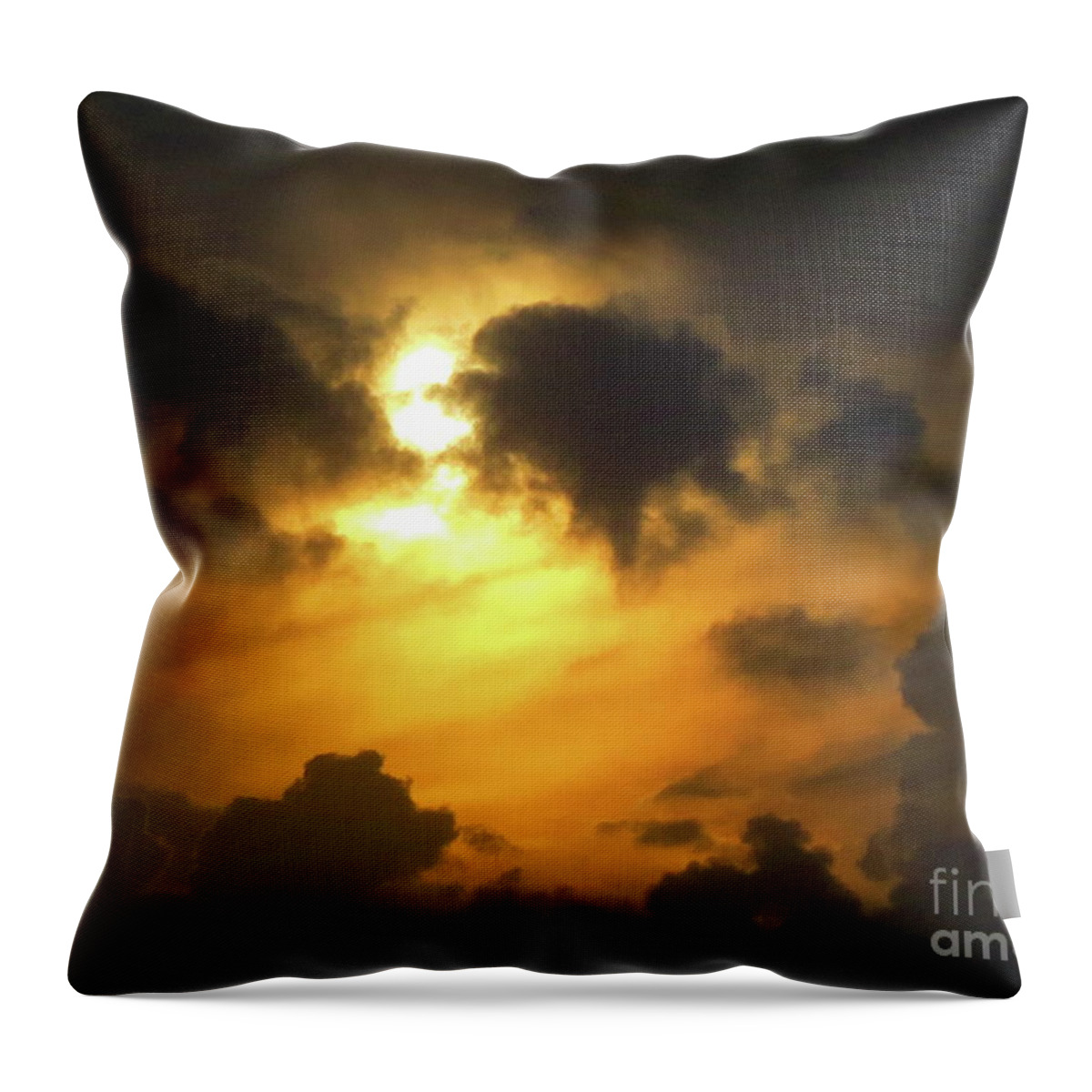 Biblical Florida Sunset Photo Throw Pillow featuring the photograph Biblical Sunset by Robert Birkenes