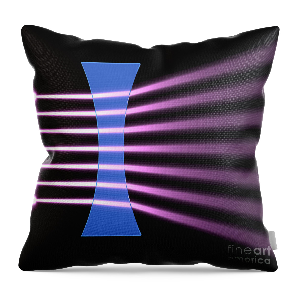 Beam Throw Pillow featuring the digital art Biconcave Lens 2 by Russell Kightley