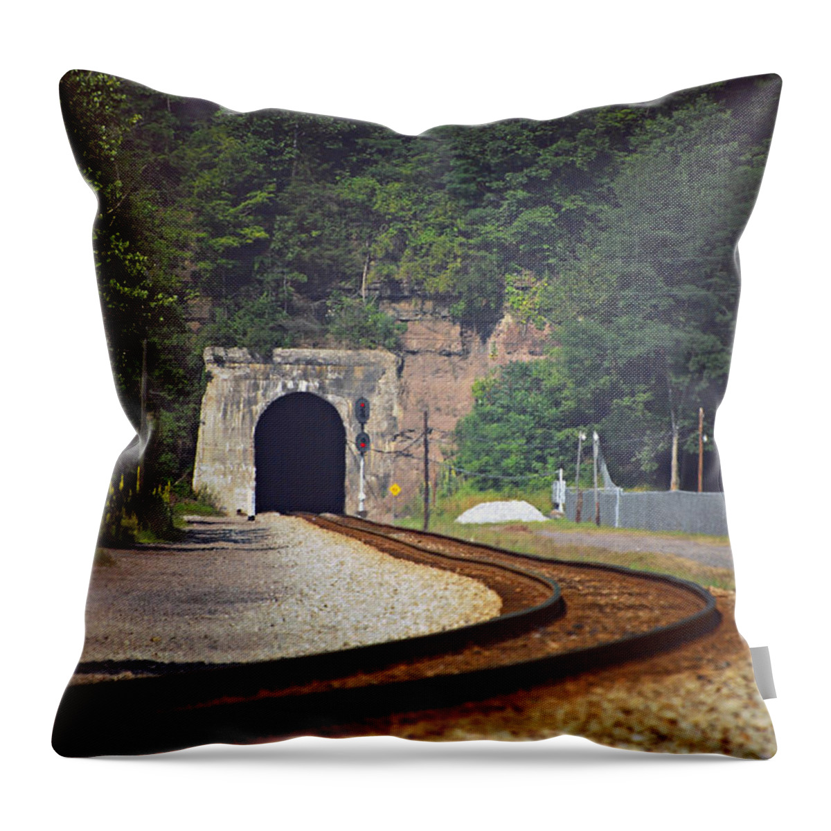 Big Bend Tunnel Throw Pillow featuring the photograph Big Bend Tunnel by Kerri Farley