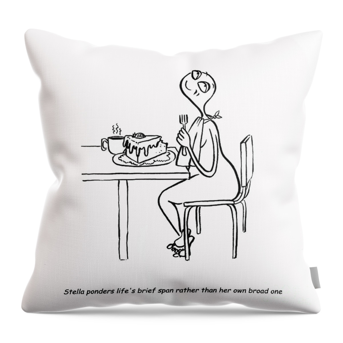 Stella Throw Pillow featuring the digital art Big Cake by Leanne Wilkes