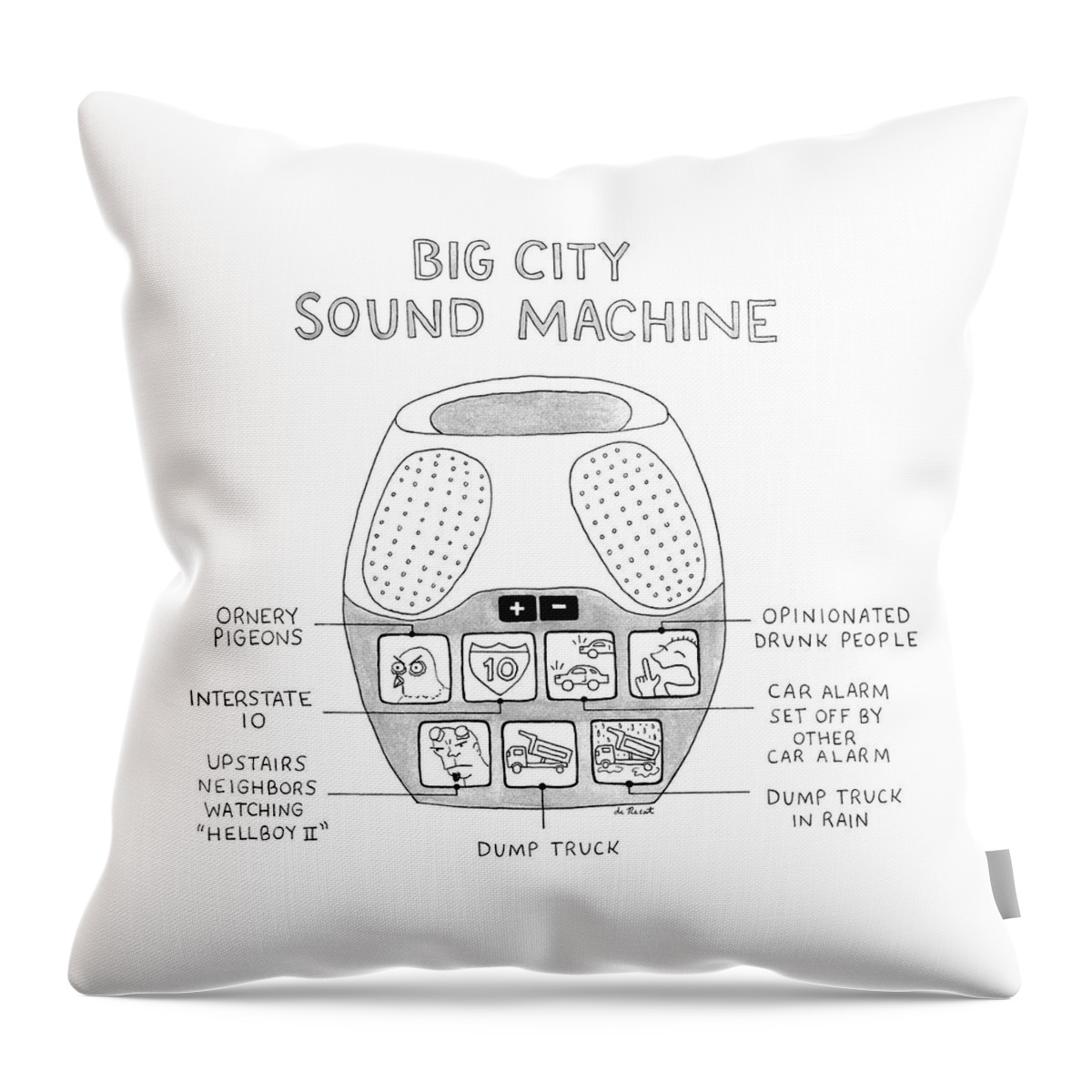 Big City Sound Machine Throw Pillow