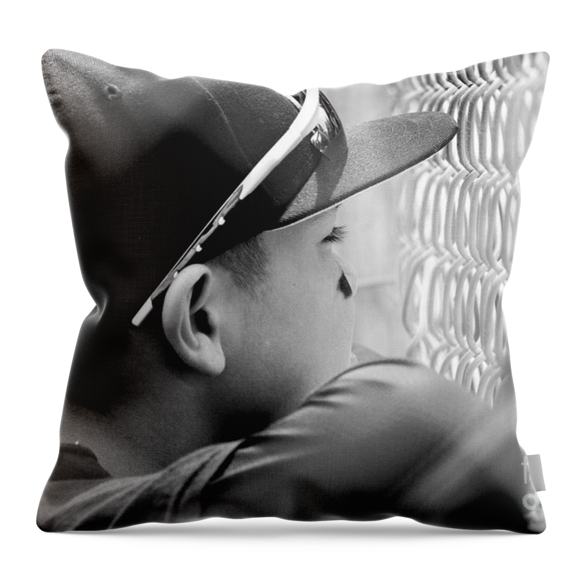 Baseball Photography Throw Pillow featuring the photograph Big Dreams by Leah McPhail