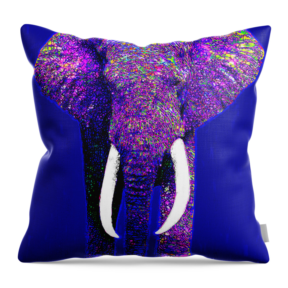 Elephant Throw Pillow featuring the photograph Big Elephant 20130201m118 by Wingsdomain Art and Photography